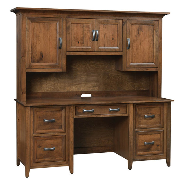 Ventura Double Pedestal Desk With Hutch