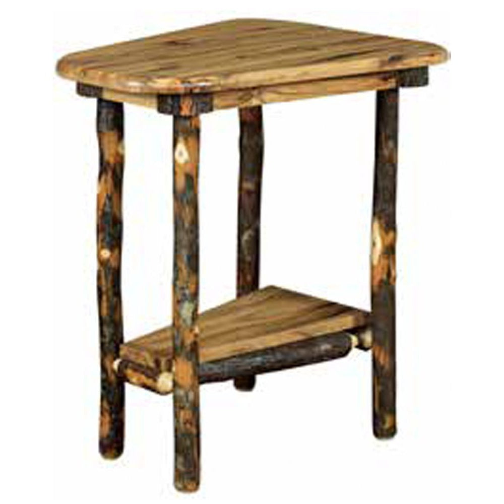 Wedge Shaped Bearwood End Table