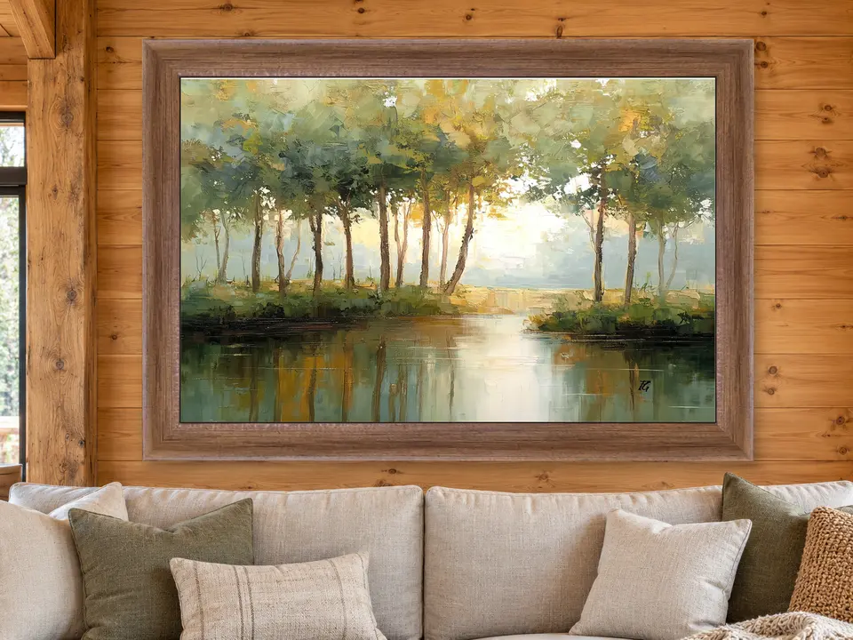 Timeless Perspective Tree Landscape Framed Wall Art framed on a wall