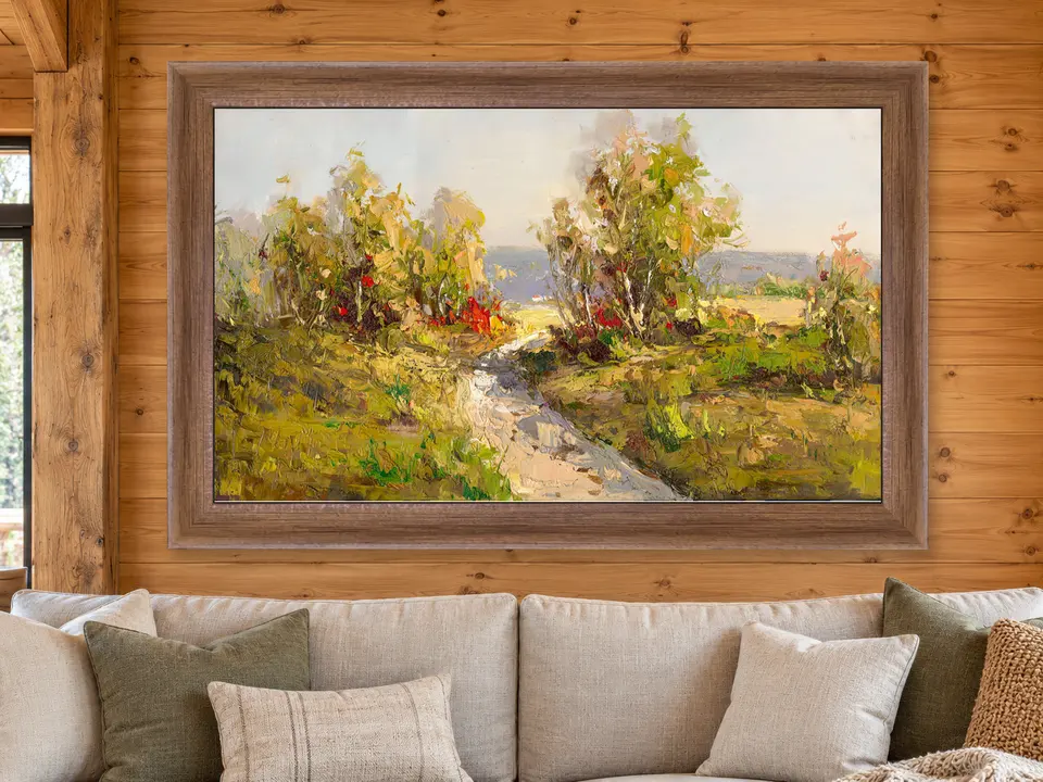Timeless Grace Landscape Framed Wall Art framed on a wall