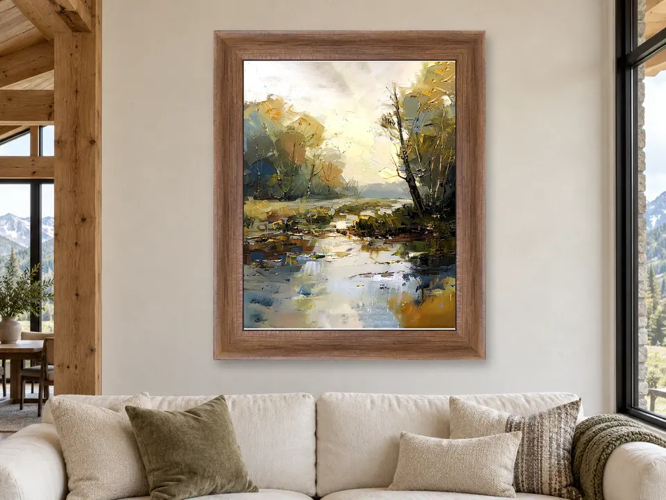 Quiet Legacy Landscape Framed Wall Art framed on a wall