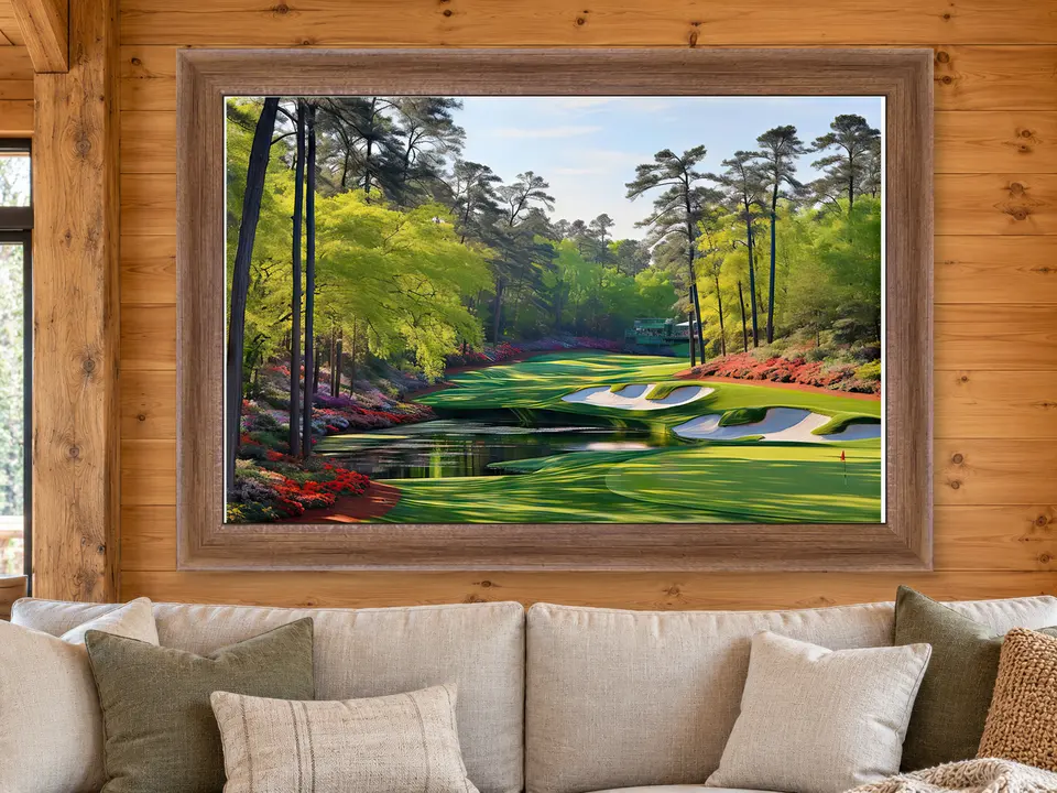 Silent Daydream Landscape Framed Wall Art framed on a wall