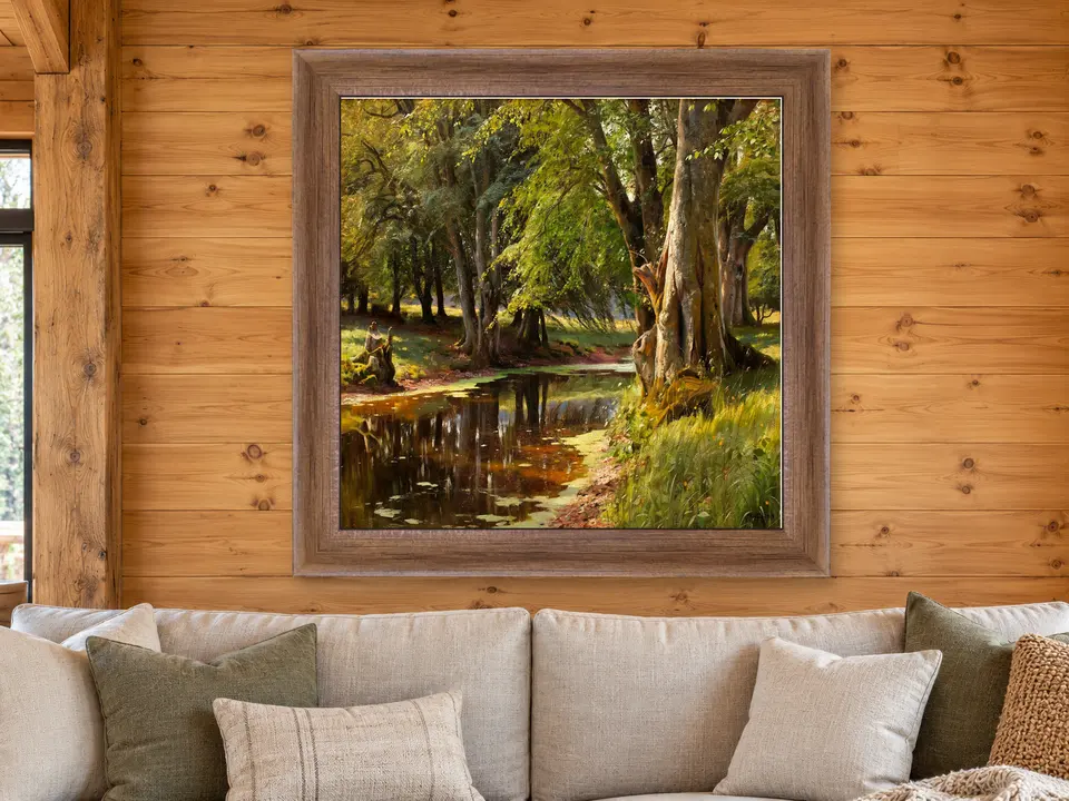 Wandering Keepsake Deer Framed Wall Art framed on a wall
