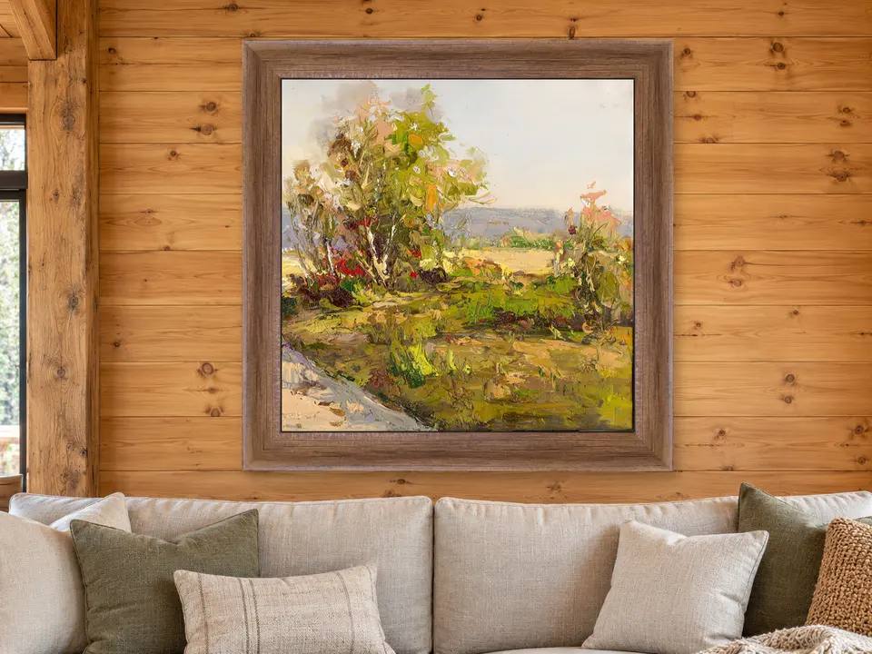 Timeless Breeze Landscape Framed Wall Art framed on a wall