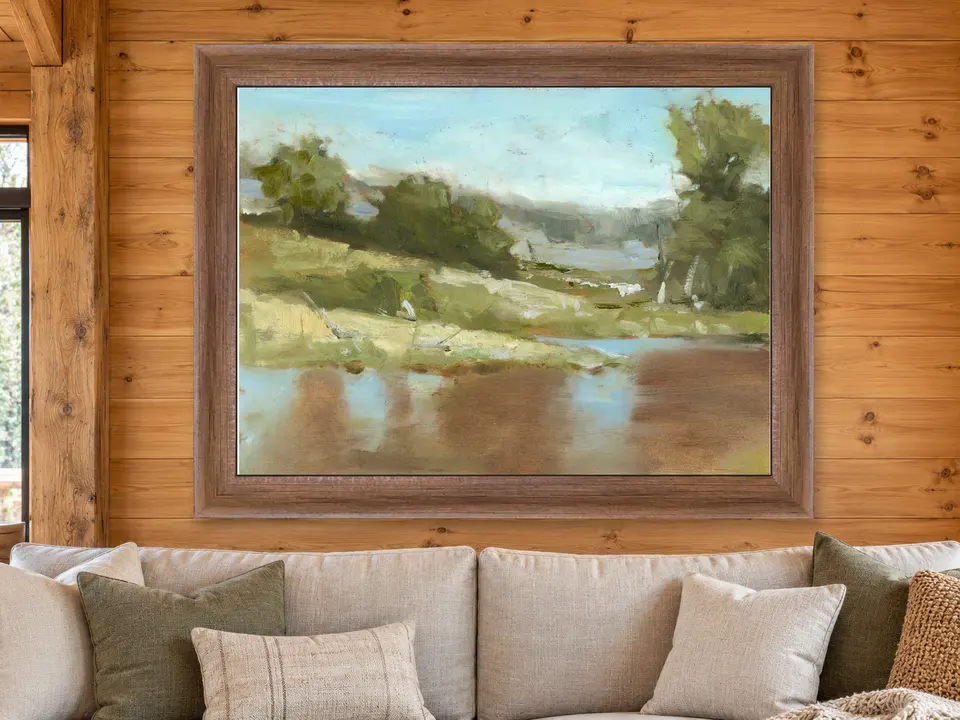Enduring Resonance Landscape Framed Wall Art framed on a wall