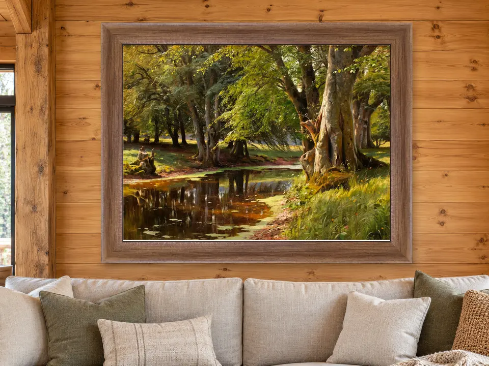 Timeless Memory Forest Landscape Framed Wall Art framed on a wall