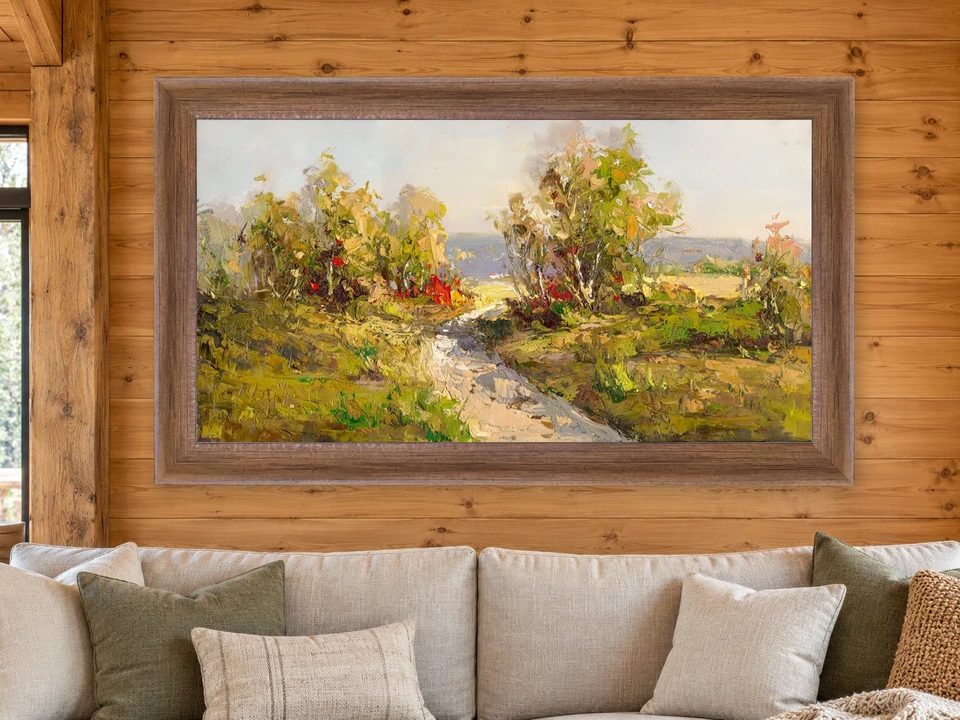 Wandering Promise Landscape Framed Wall Art framed on a wall