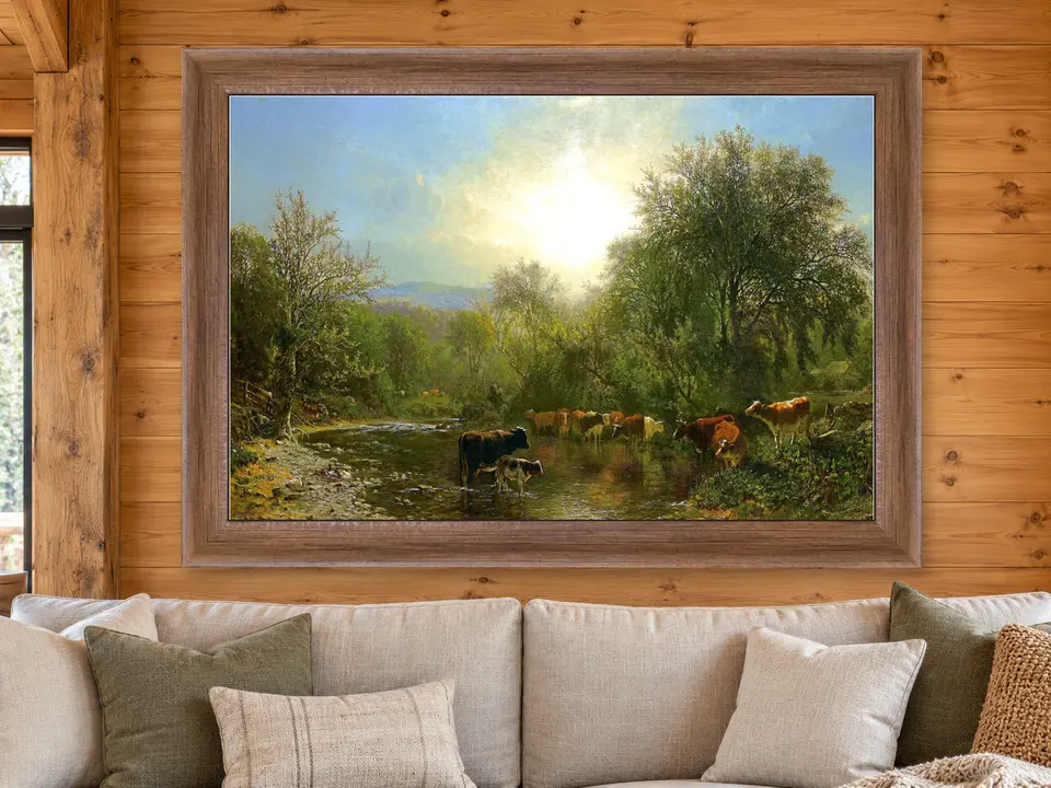 Timeless Repose Landscape Framed Wall Art framed on a wall