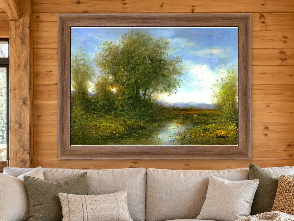 Still Elegance Landscape Framed Wall Art framed on a wall
