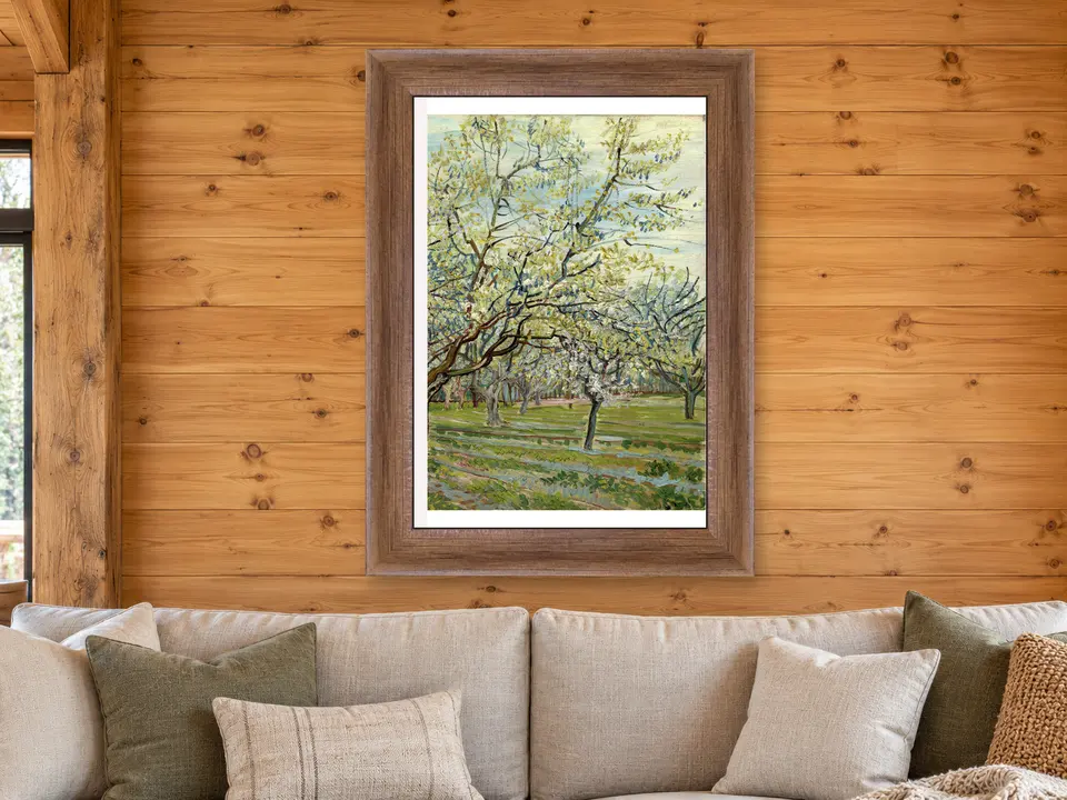 Tender Legacy Tree Landscape Framed Wall Art framed on a wall