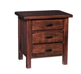 Sawyer Wood Three Drawer Nightstand
