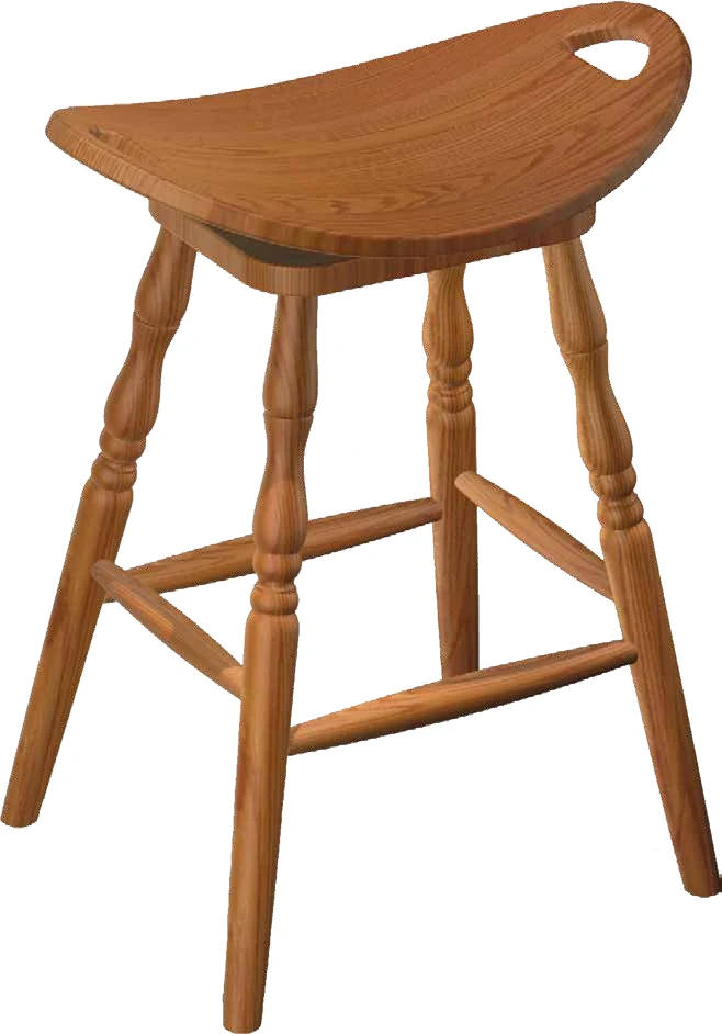 Saddle Hardwood Bar Stool