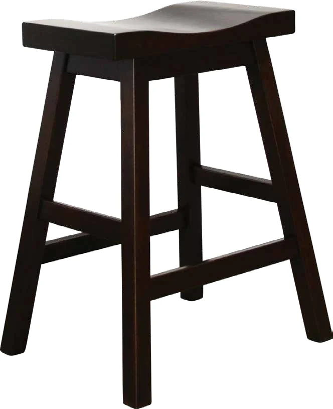 Wave Hardwood Bar Stool