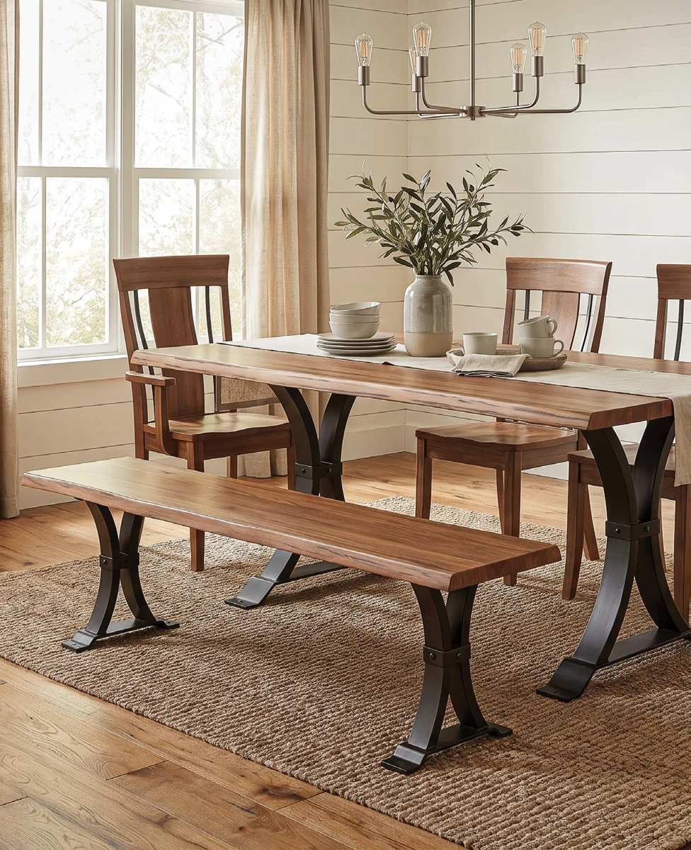 Frontier Trestle Hardwood Dining Table