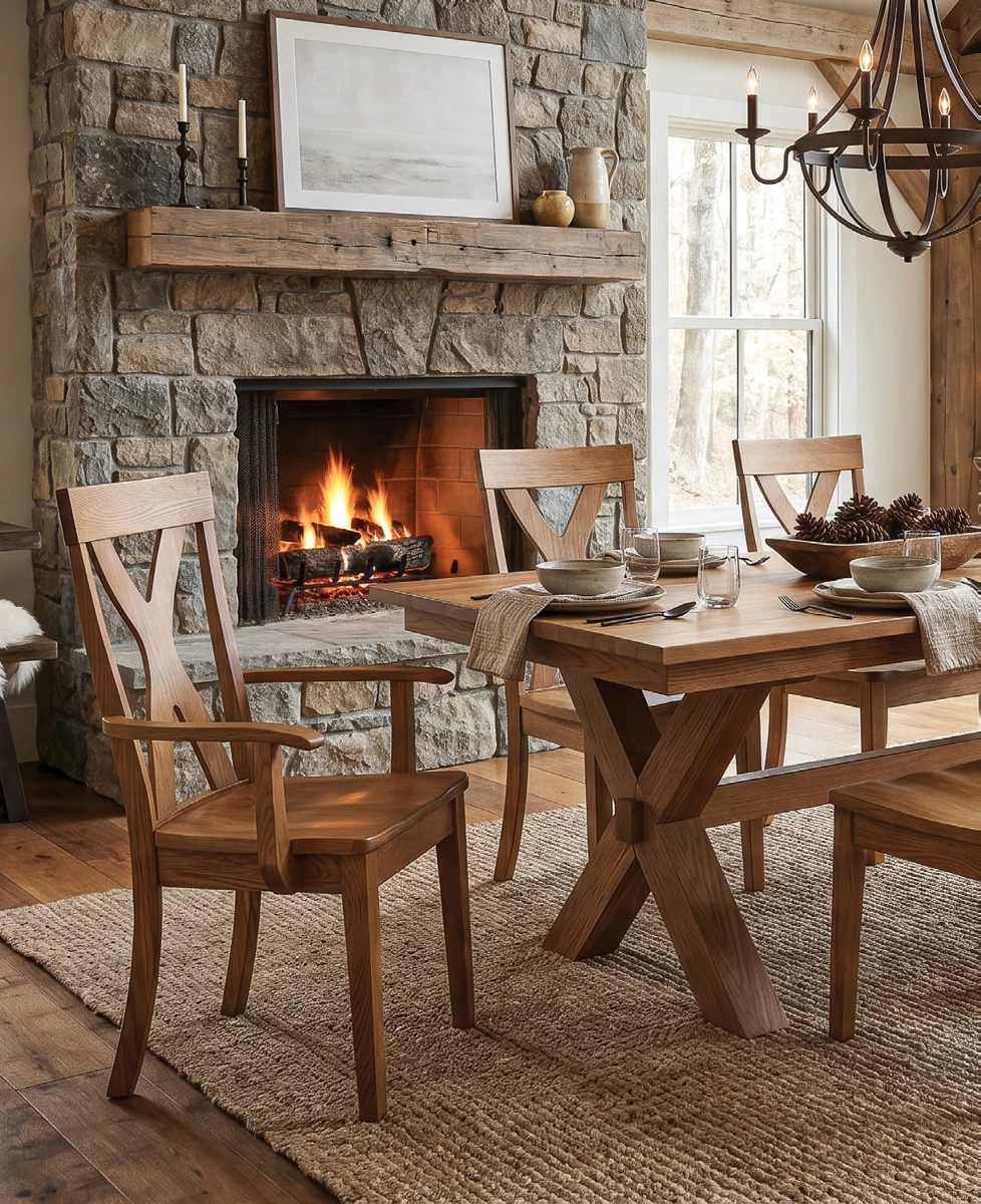 Tahoe Trestle Hardwood Dining Table