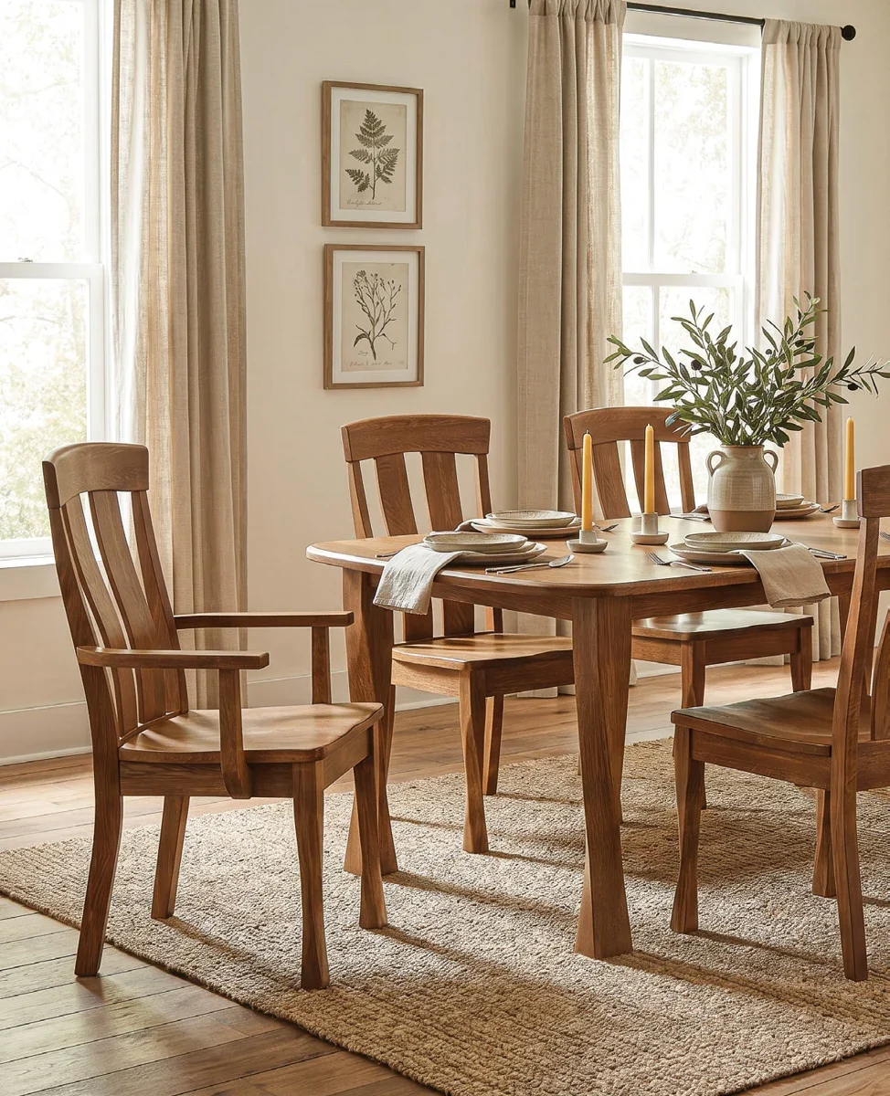 Clover Leg Hardwood Dining Table