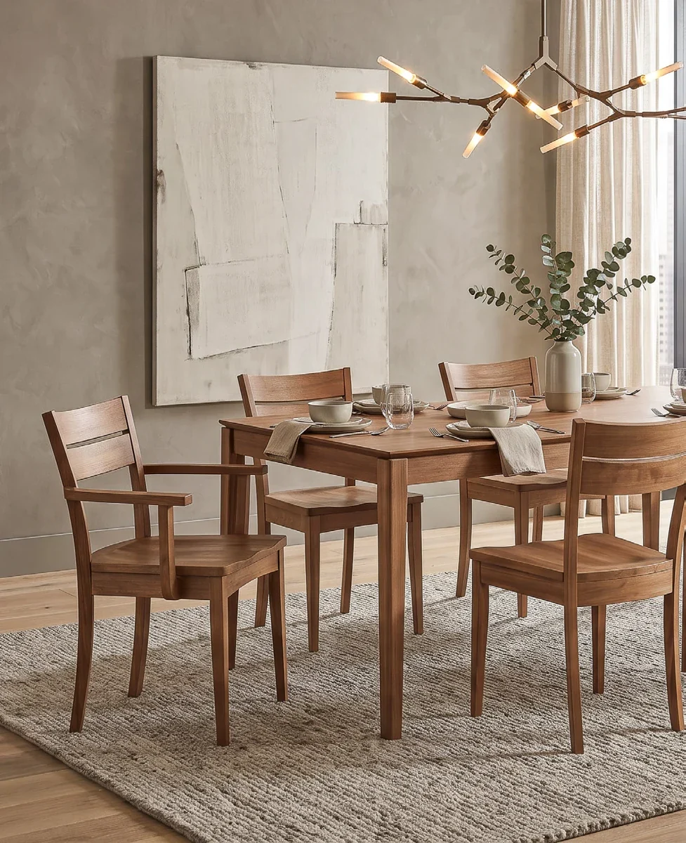 Dalton Leg Hardwood Dining Table