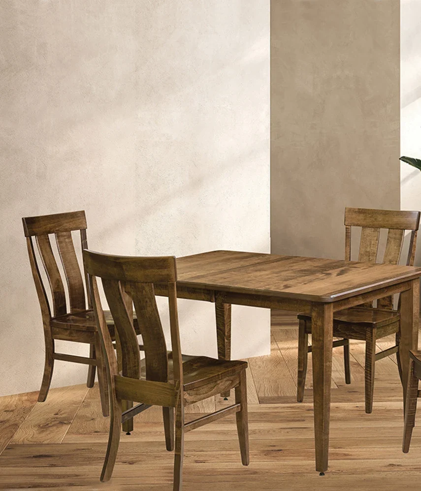 Economy Leg Hardwood Dining Table