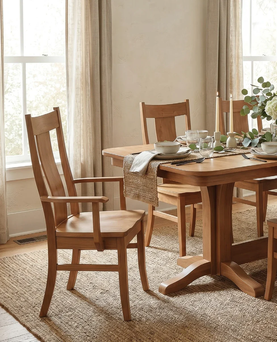 Milltown Double Pedestal Hardwood Dining Table