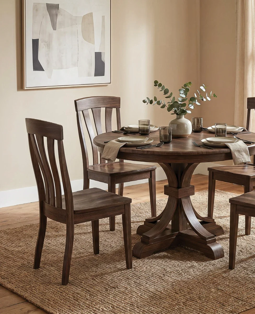 Siesta Single Pedestal Hardwood Dining Table