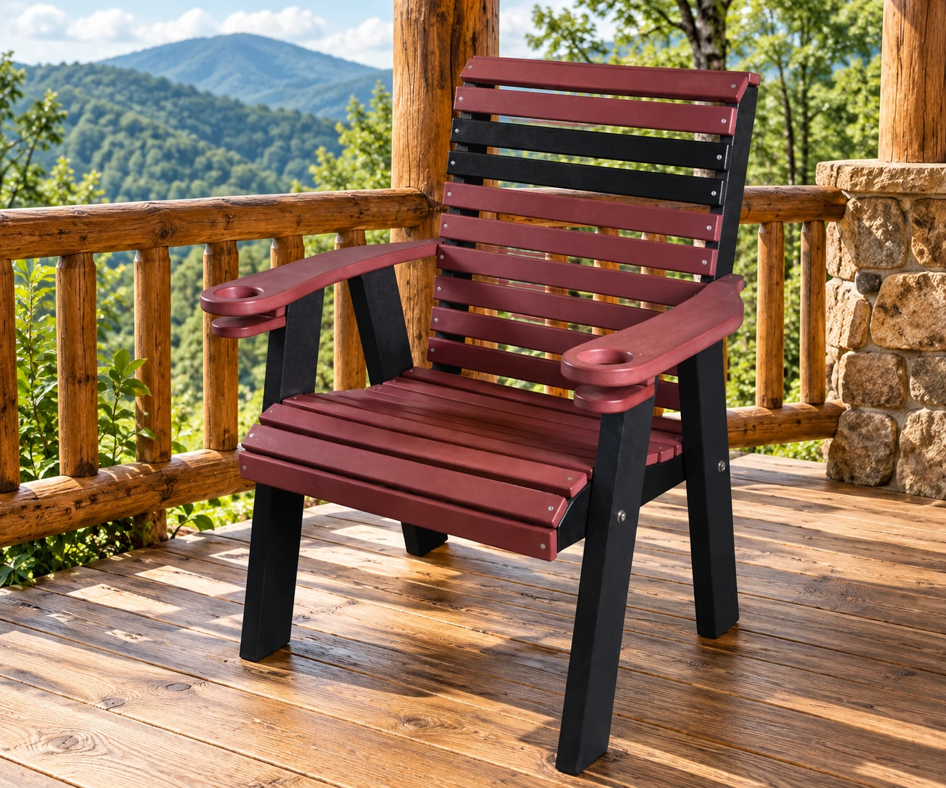 Outdoor furniture in a home setting