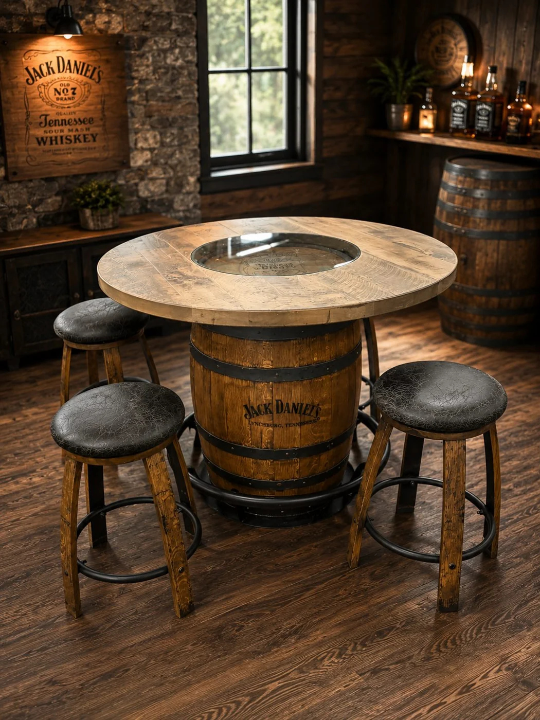 Jack Daniel’s Whiskey Barrel Bar Set