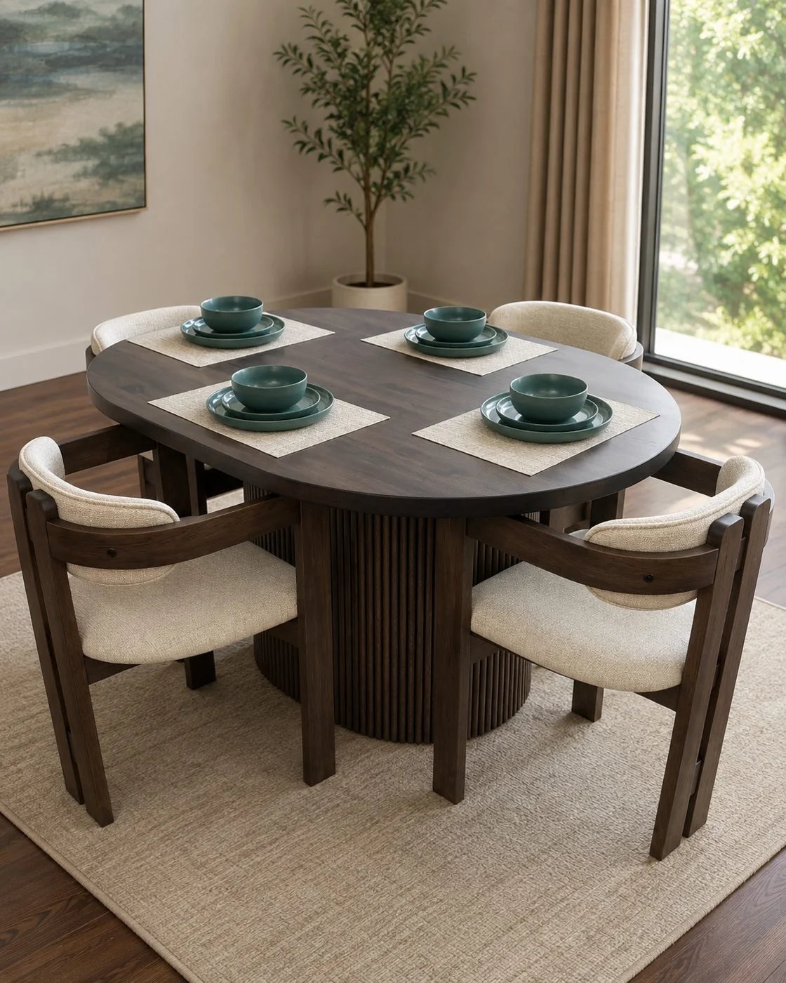 Zion Pedestal Table Set