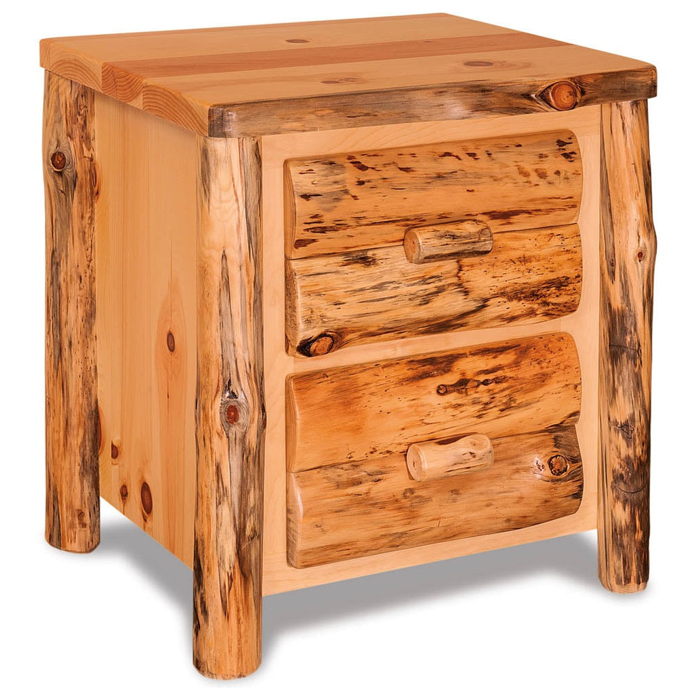 2 Drawer Nightstand - Rustic Pine