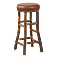 30" Hoosier Bar Stool With Leather Seat