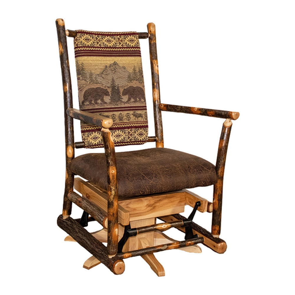 Straight Back Swivel Glider