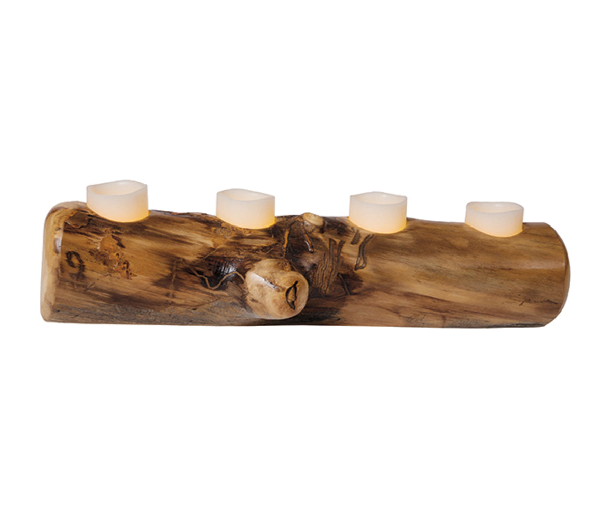 Colorado Aspen Log Candle Holder
