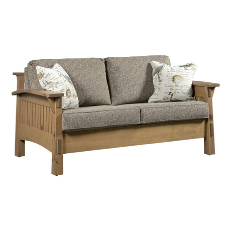 Country Mission Loveseat With Reversible Cushions