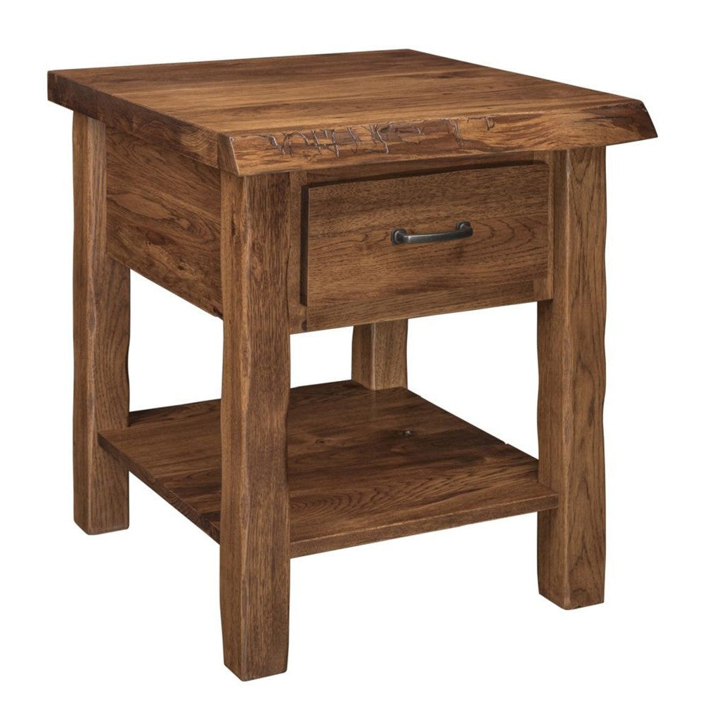 Cross Lake Live Edge 1 Drawer Night Stand