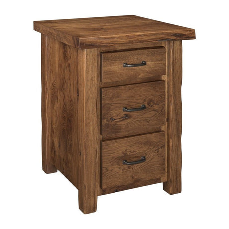 Cross Lake Live Edge 3 Drawer Night Stand