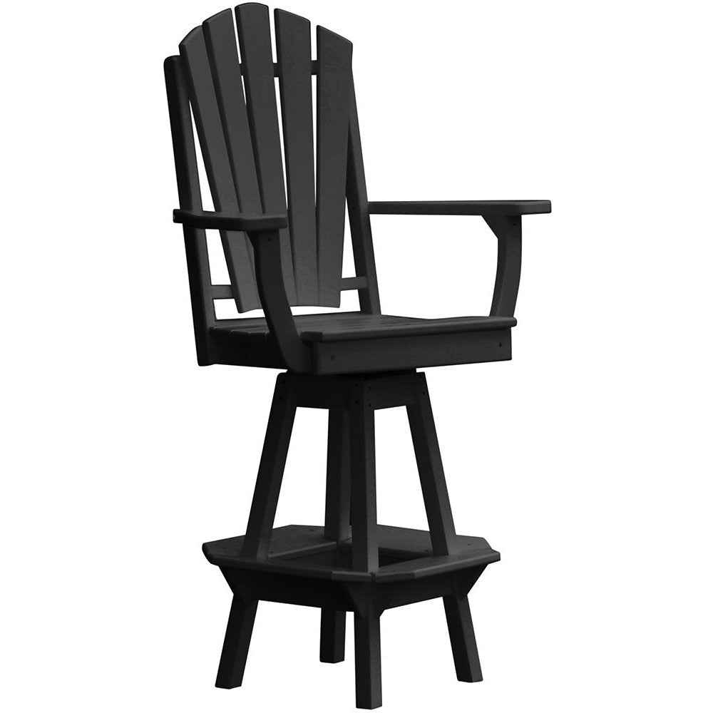 Fanback Swivel Bar Chair