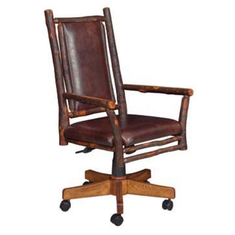 Grandpa Desk Chair With Fabric Seat And Back