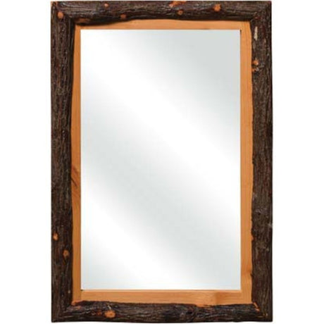 Hickory Framed Mirror - 24"H