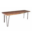 Live Edge Bench with Hairpin Legs