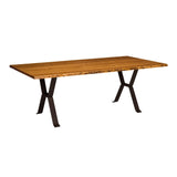 Live Edge Dining Table with Inverse Base