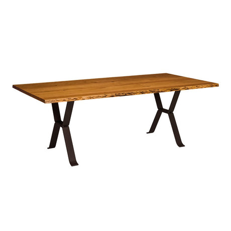 Live Edge Dining Table with Inverse Base
