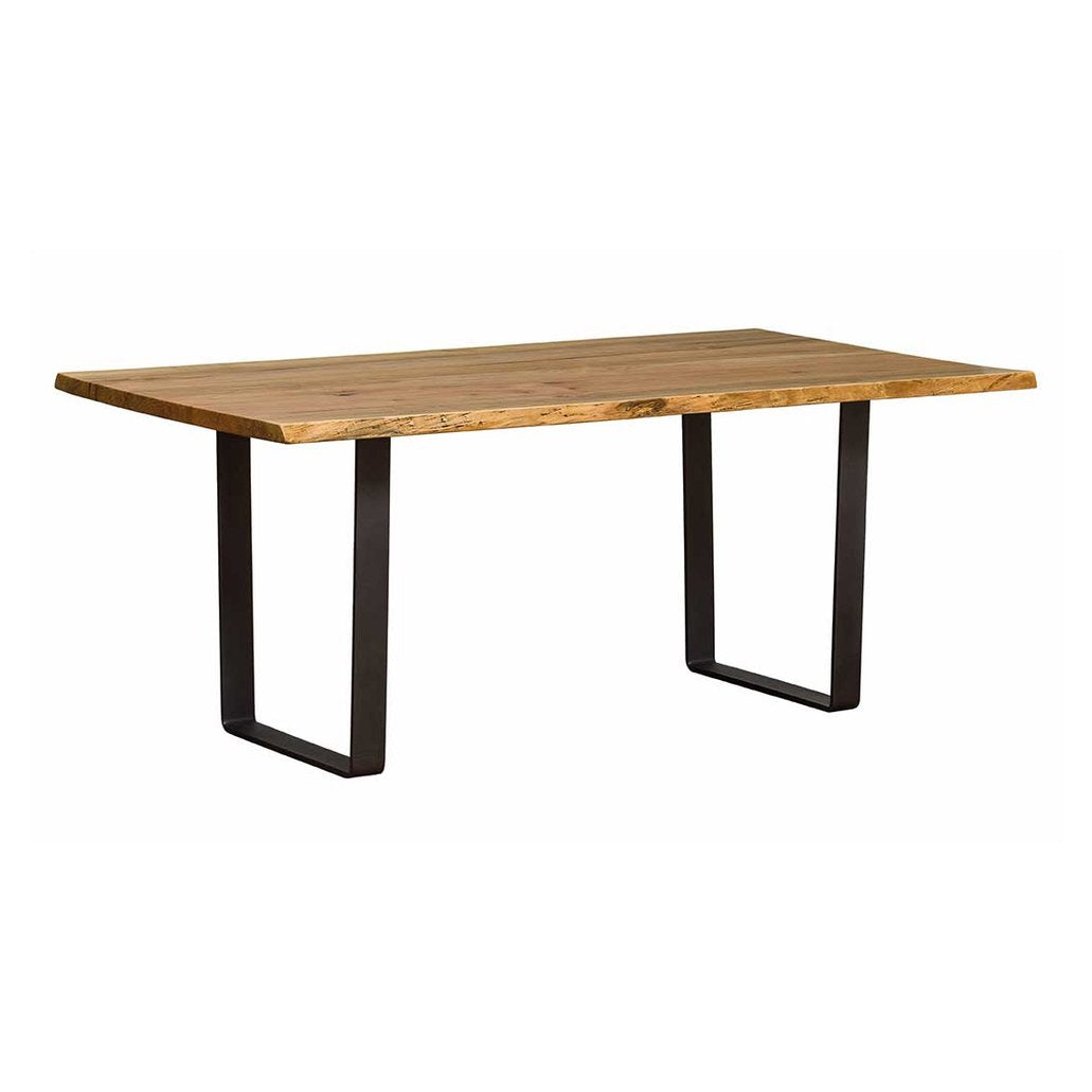 Live Edge Dining Table with U Base
