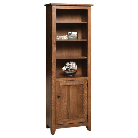 Modern Mission Bookcase with Door