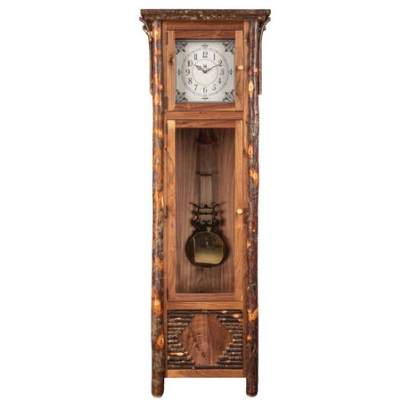 Old Country Grandfather Clock With Pendulum