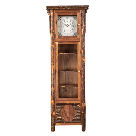 Old Country Grandfather Clock With Shelves