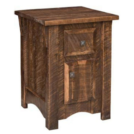 Rough Cut Maplewood 1 Drawer 1 Door Nightstand