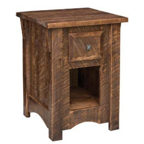 Rough Cut Maplewood 1 Drawer Nightstand