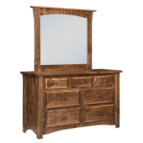 Rough Cut Maplewood 7 Drawer Dresser
