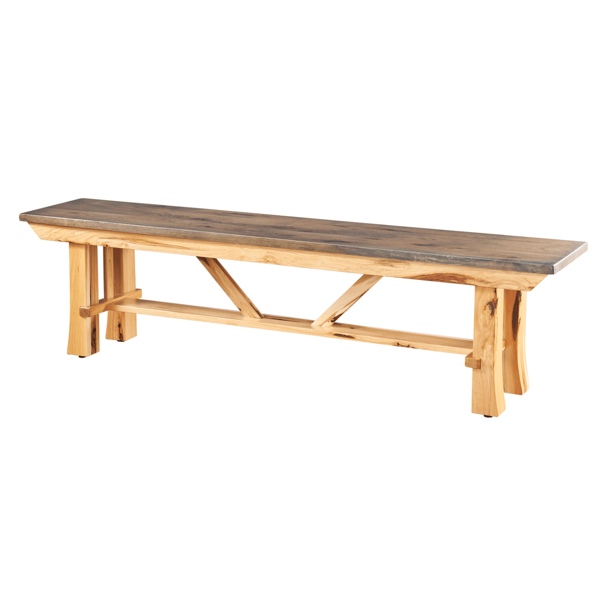 Hickory Trestle Bench