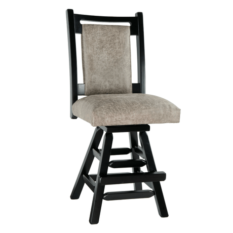 Black Farmhouse Swivel Bar Stool