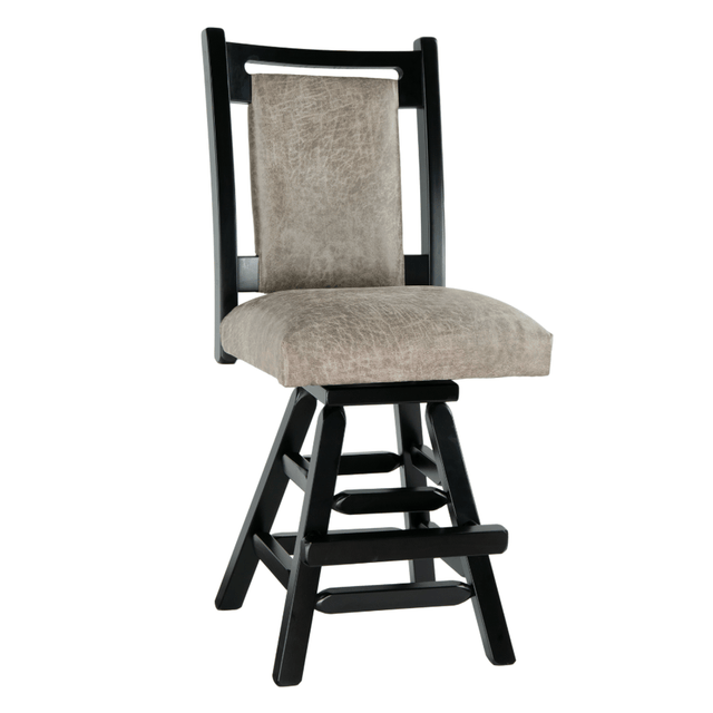 Black Farmhouse Swivel Bar Stool